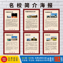 Chinese university profile poster World famous school profile Wall chart exhibition board Campus culture Inspirational decorative mural