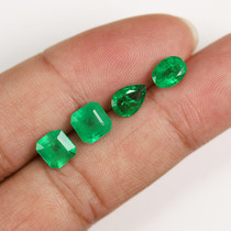 Gold color jewelry natural emerald Zambia 2000 one carat custom inlaid 18K gold ring pendant ZML06