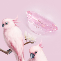 Natural high quality pink orange Morganite bare stone ring surface can be customized 18K gold ring pendant One thing one evidence MGS01