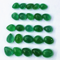 Discount Natural emerald Zambia Color Gem Bare stone egg face 5X76X87X9 inlaid ring face Granny green ZML03