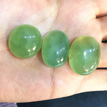 Natural 20 One Carat Oval water drop Fluorescent green Grape stone No treatment custom ring face pendant PTS02N