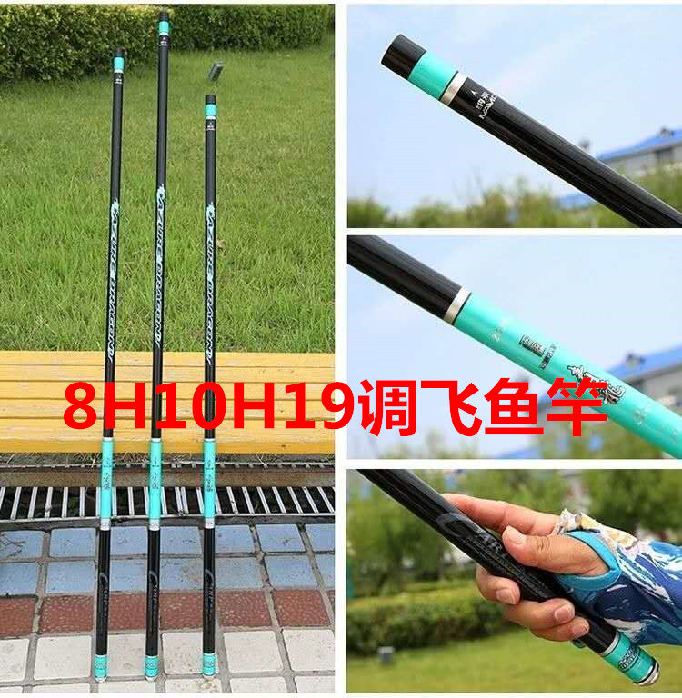 Minglun Qinglong 8H12H19 high-carbon ultra-light and ultra-hard carp rod Rofe rod black pit competitive flying rod