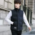 Vest nam mùa thu đông Phiên bản Hàn Quốc của áo không tay cotton trẻ trung dày áo vest thể thao xuống áo vest nam thủy triều áo nam đẹp Áo vest cotton