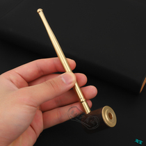 Three-purpose copper pipe Popeyes ebony-coated copper filter pipe detachable Chinese hammer pipe thick and thin dual-purpose cigarette holder