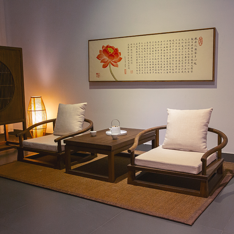 Lepu old elm tatami coffee table solid wood low table simple kang table Japanese small table solid wood balcony table