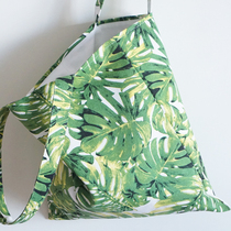 Homemade hand made tortoise back bamboo pure cotton cloth bag eco-friendly shopping bag students bag green sails cloth bag single shoulder bag