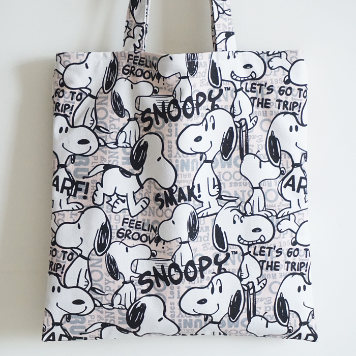 Student Bag Cartoon Snoopy Printed Canvas Package Lovely Environmentally friendly Bag Shoulder Bag Woman