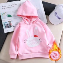 Gush childrens clothing autumn and winter Male Girls plus suede thickened Lianhood The baby baby integrated suede warm jacket in the hood