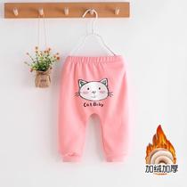 0-2 0-2-year-old baby plus velvet big fart pants autumn winter pants 1 male and female child thickened large PP long pants warm autumn pants child pants