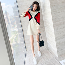 Autumn dress 2020 new autumn long sleeve spring and autumn dress children autumn winter bottom sweater skirt long