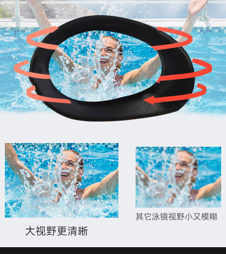 Kính râm nam chống nước chống sương mù một nút mũ bơi HD thiết bị hộp lớn kính bơi nữ chuyên nghiệp - Goggles kính bơi trẻ em loại tốt