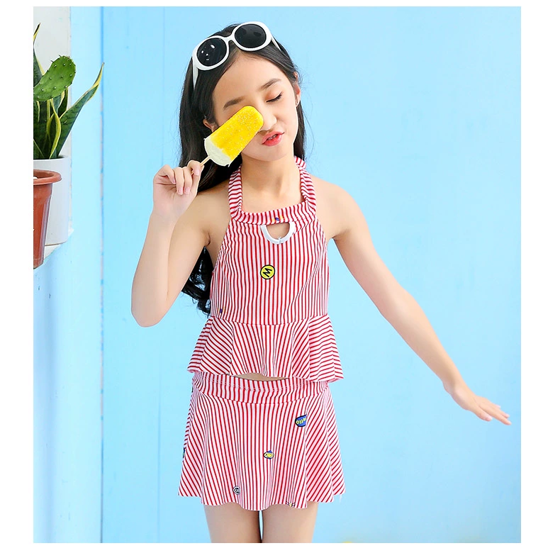 Đồ bơi cho bé gái Váy trẻ em có sọc Đồ bơi Đồ bơi cho trẻ em Đồ bơi cho trẻ em Bikini - Bộ đồ bơi của Kid