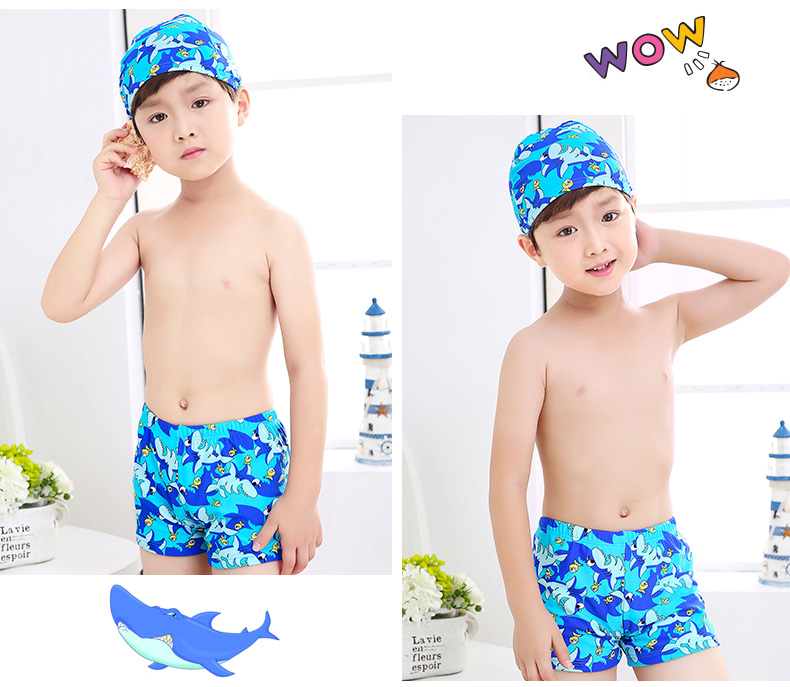 Trai bơi thân cậu bé lớn phẳng góc boy nhanh khô mùa hè bé áo tắm bơi cap phù hợp với trẻ em bơi lội thân đồ bơi bé trai