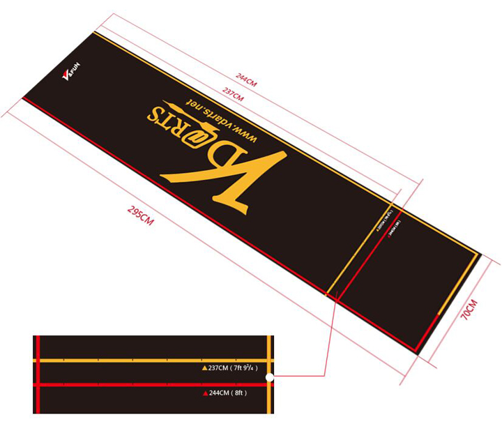 VDarts Professional Competition Dart Carpet Dart Track Wall-mounted Dart Track Soft Dart Track Hard Dart Track