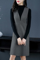 Yuechi vest dress autumn winter woolen vest dress autumn dress autumn style age temperament strap skirt