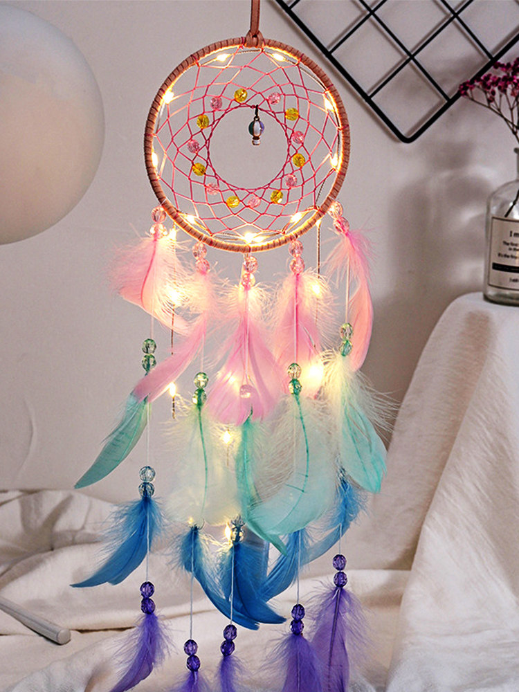 Dreamcatcher wind chimes Bedroom pendant ins girl pendant Make up dream net Ancient style birthday gift Energy capture net finished product