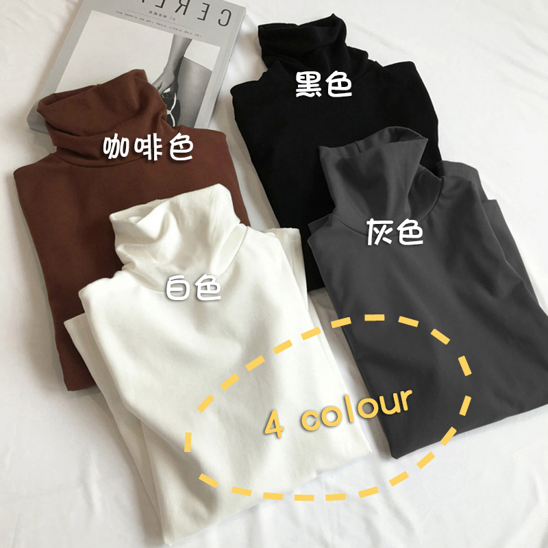 Black Base Layer Shirt for Women, Autumn and Winter, Fleece-Lined, Stylish and Versatile, 2025 New High-Neck Inner Wear, German Velvet Women's Long-Sleeve T-Shirt