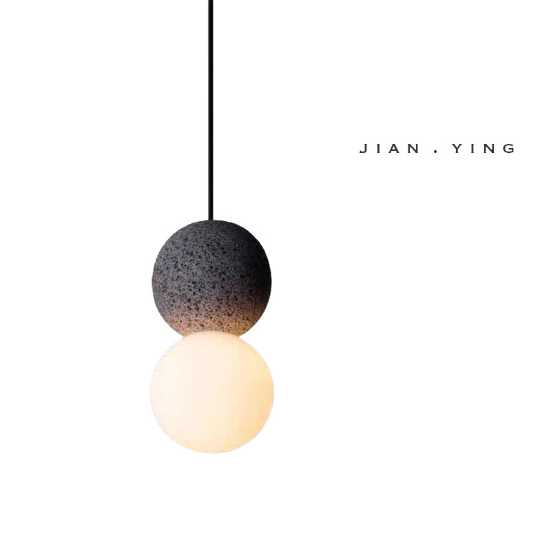 Post-modern bar chandelier Nordic personality single-head dining room bedroom bedside porch model room clothing store small chandelier