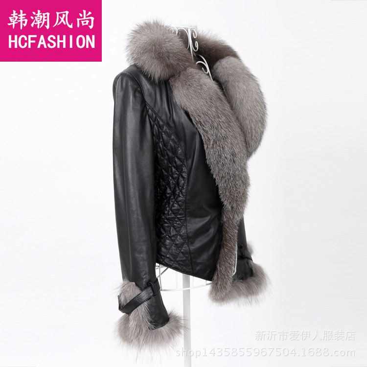 Phụ nữ ngắn Fur Coat 2019 Collar tóc mới Slim ngắn lông lông phụ nữ thời trang đặc biệt