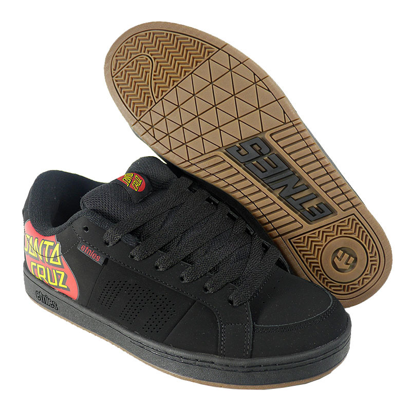 American Etnies Skateboard Shoes Kingpin Large Sole Shock-Absorbing Artificial Leather Santa Cruz Collaboration