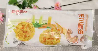 Asian fishing port Milan shrimp cake 300g 10 slices vegetable cake fried snacks Western restaurant Milan shrimp cake