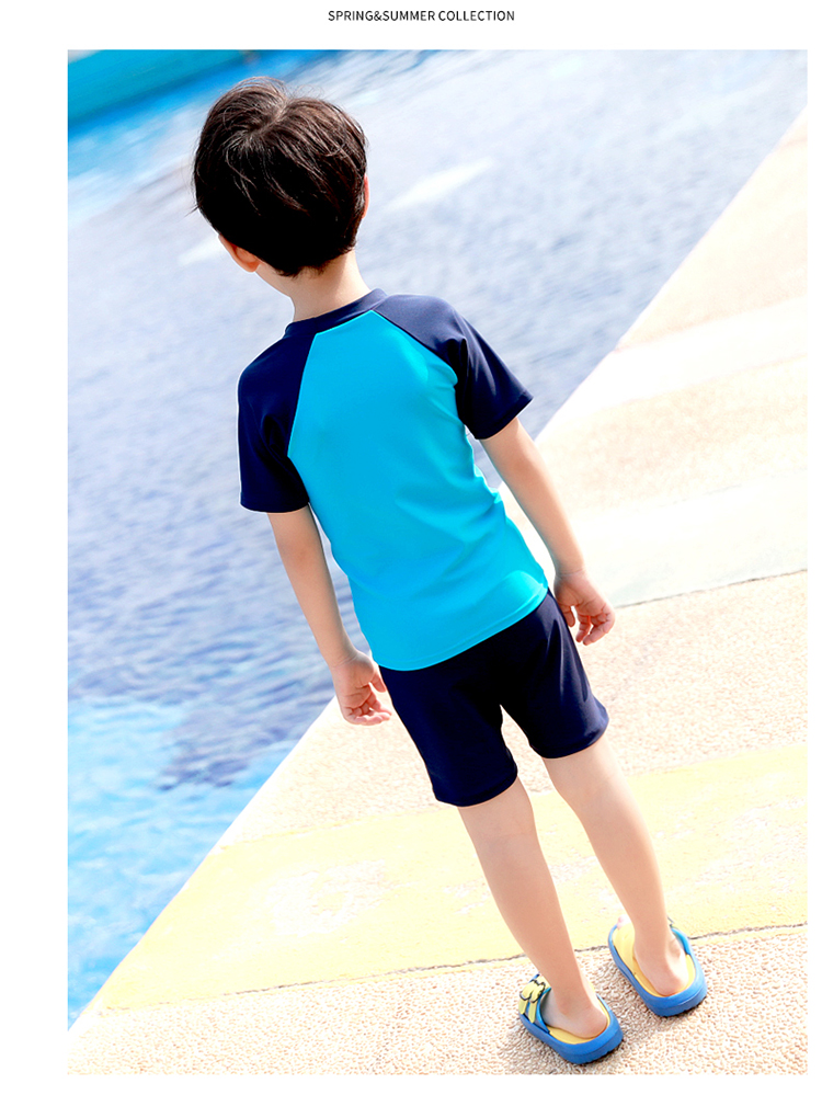 Bạn bơi trẻ em đồ bơi bé trai quần bơi bé trai lớn chia đồ bơi bé trai dễ thương hoạt hình thiết bị bơi bé - Bộ đồ bơi của Kid đồ bơi bé gái tay dài