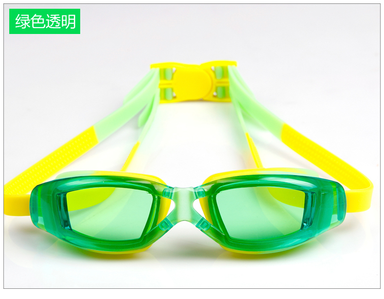 Kính bơi chàng trai và cô gái kính bơi trong suốt đầy màu sắc trẻ em bơi goggles bé chống sương mù bơi không thấm nước kính thiết bị áo bơi tay dài