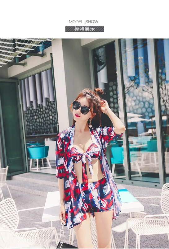 Bạn mặc đồ bơi nữ ba mảnh chia bikini nhỏ ngực áo tắm tụ tập là khí chất mỏng kỳ nghỉ mùa xuân tắm nóng phù hợp với nữ - Bikinis