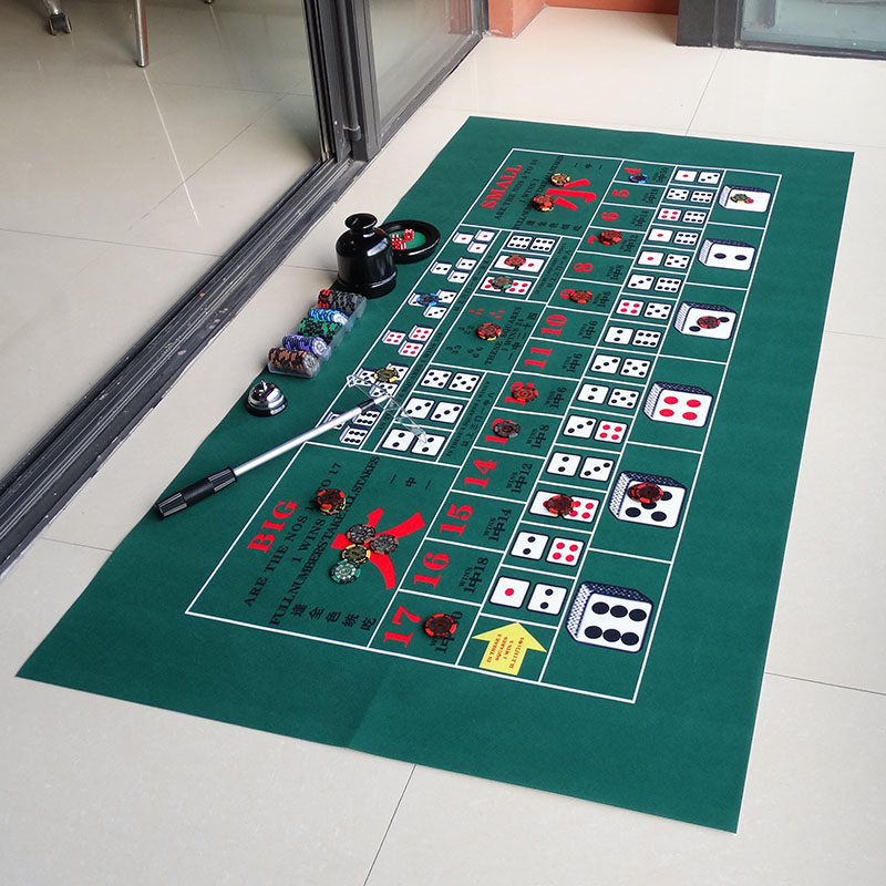 Nappe De Poker Texas Hold'em – Feutre Vert 180x90 Cm, Pour 10 Joueurs