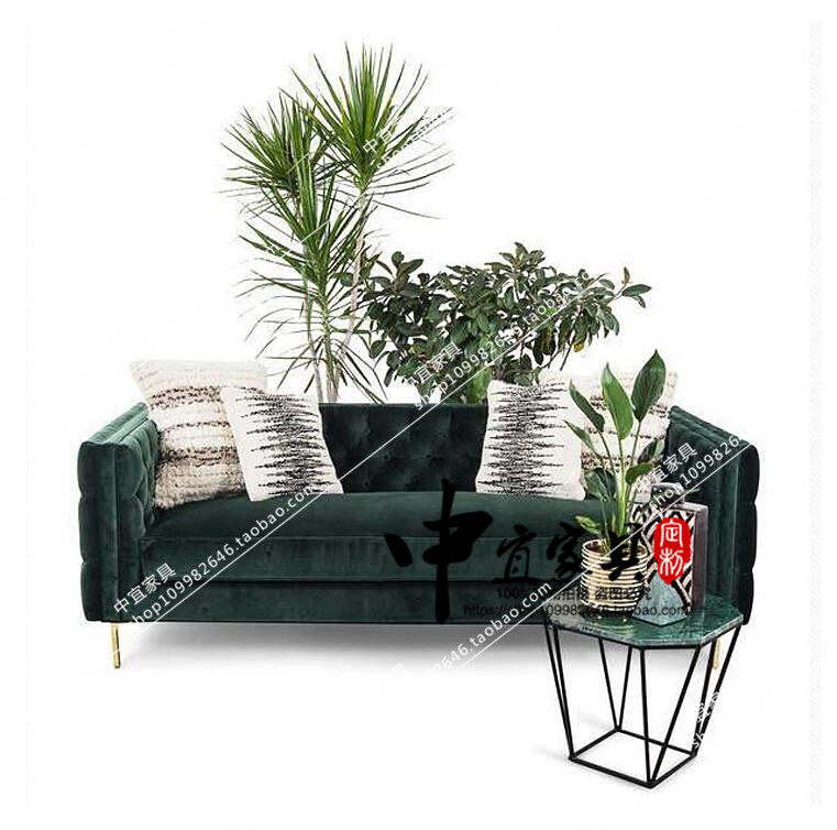 Nordic Simple Double Triple Sofa After Modern American Cloth Clothing Clothing Clothing Clothing Room