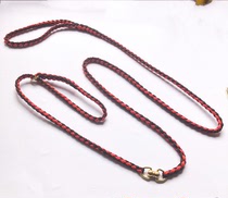  Handmade new black bold traction rope dog show guide hand-held dog teacher one-piece dog racing competition chain P chain 1cm