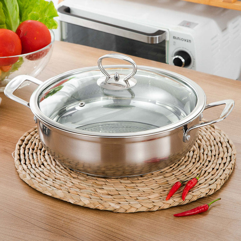 304 stainless steel hot pot boiler home thickened cooking broth boiler Hot Pot Special Pot special pot Large capacity huge