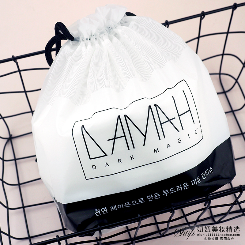 Korean DAMAH black magic face towel for women disposable thickened pure cotton soft roll-type portable cleansing towel 80 pumps