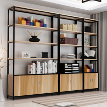 Boutique Warehousing Shelf Container Display Shelf Steel Wood Bookshelves Display Iron Art Shelf Floor Shelf