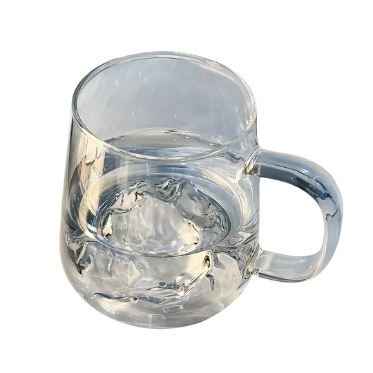 Japanese purchasing office mountain cup glass cup for boys and girls in summer high-looking transparent water cup with handle tea cup