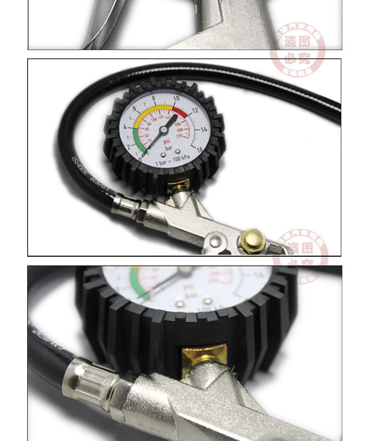 High-Precision Car Tire Pressure Gun Tire Pressure Gauge Tire Pressure Gauge Multi-Functional Inflatable Gun Tire Pressure Gauge Inflatable Gun Hose