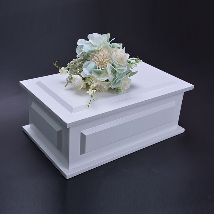 Wooden pet cat dog cremated modern coffin bone ash box cosy to remember box boxes