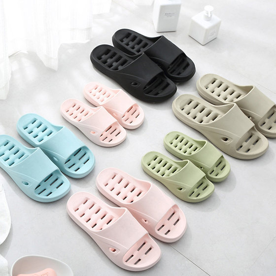 日式洗澡漏水拖鞋女夏室内防滑透气居家轻便软底儿童浴室凉拖鞋男