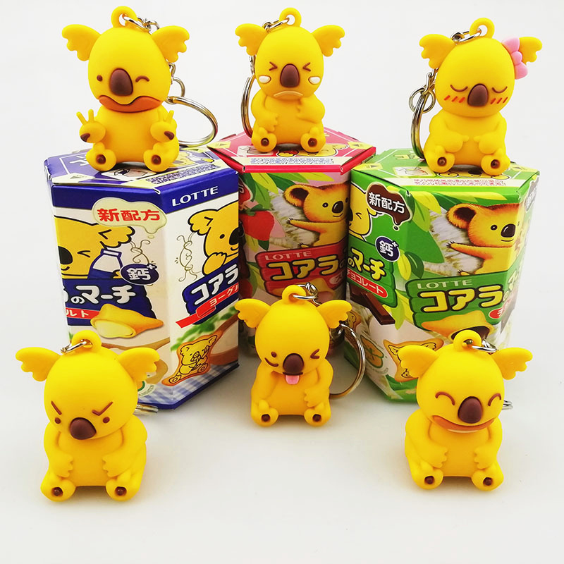 3d stereo no-tailed bear hanging decoration cute cartoon key buckle no-tail bear chocolate styling keyring bag pendant bag pendant