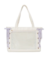 Wego лента боль белый фиолетовый клетчатый узор