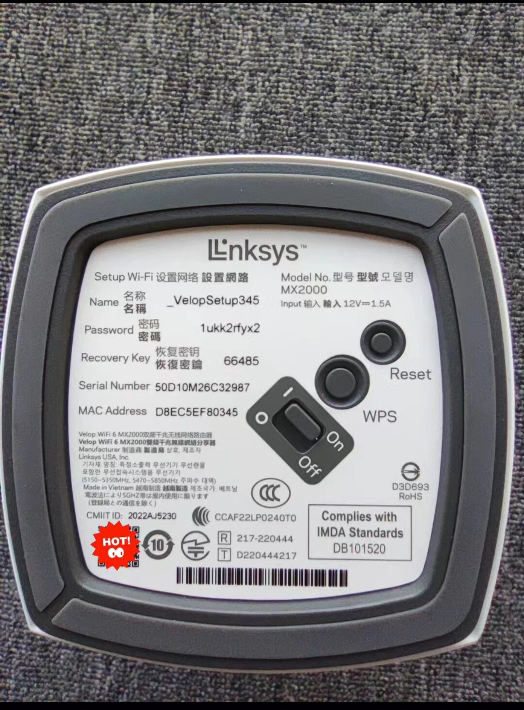 Распределенный маршрутизатор linksys velop路由器mx2000 mx4200 mx5500分布式wifi6组网mx5300