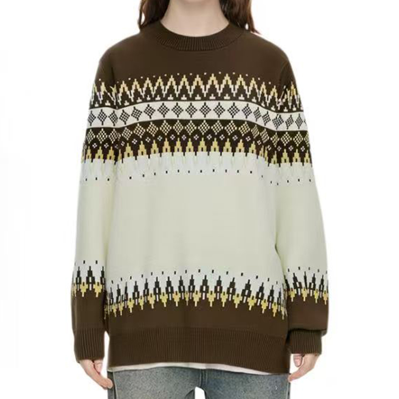 M Size Vans Unisex Round Neck Color-Blocked Retro Geometric Pattern Pullover Sweater Vn0A7Smp3Ks M Size Vans Unisex Round Neck Color-Blocked Retro Geometric Pattern Pullover Sweater Vn0A7Smp3Ks