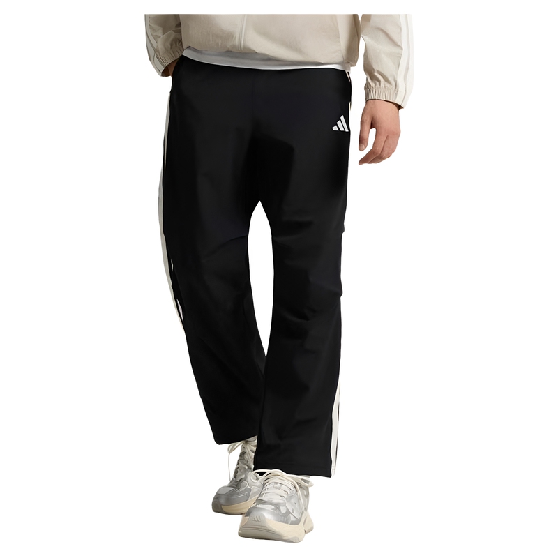 Adidas Men's Three-Stripe Drawstring Straight-Leg Comfortable Breathable Casual Pants Kr2545