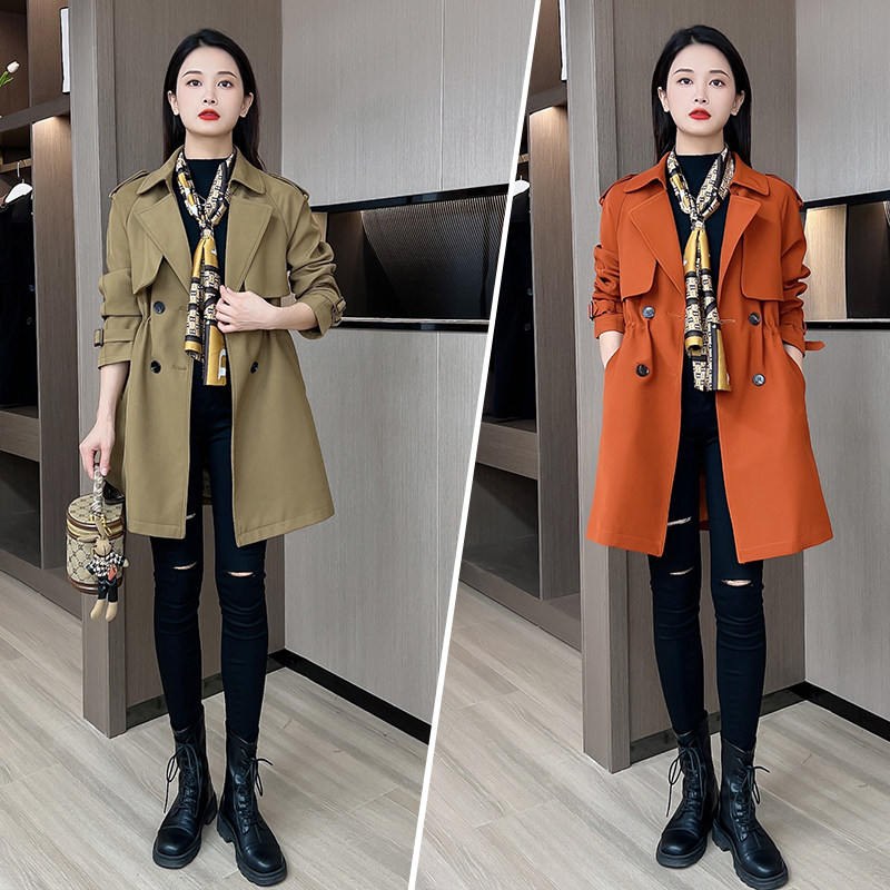 This year's popular windwear coat woman 2023 Spring and Autumn installed new temperament slim design sensation niche coat