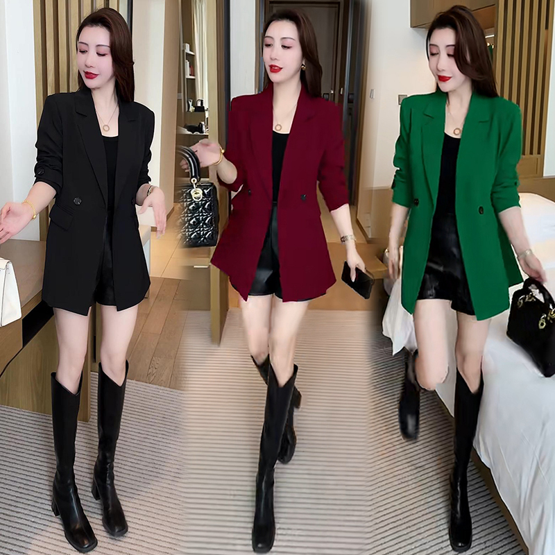 Women's Mid-Length Blazer, 2025 Autumn New Style, Fashionable, Elegant, Slim-Fitting, Professional Suit Jacket Women's Mid-Length Blazer, 2025 Autumn New Style, Fashionable, Elegant, Slim-Fitting, Professional Suit Jacket