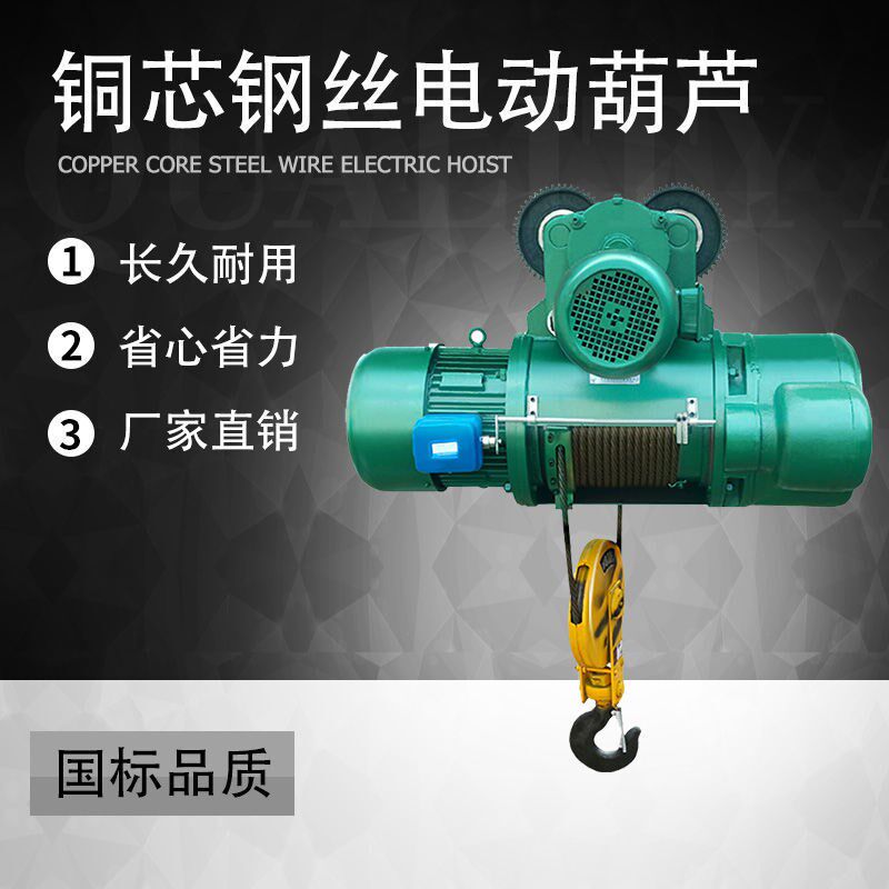 Electric hoist 1 2 3 5 10 ton 6 9 m National Label CD type steel wire rope crane manufacturer direct