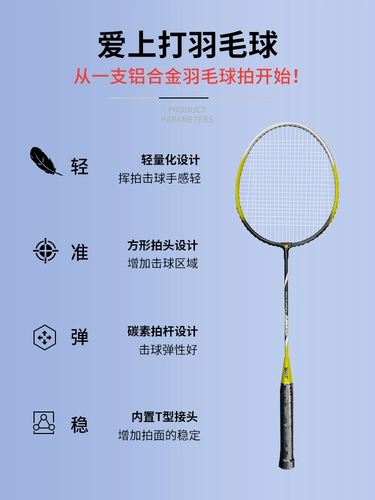 Ракетка для бадминтона, детский профессиональный сверхлегкий комплект для взрослых для школьников