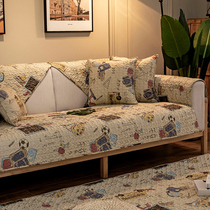 Cartoon cotton sofa cushion four seasons general cotton fabric non-slip living room sofa towel chaise custom sofa cushion