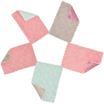 Rag non-oil dish towel thickened coral velvet double-sided two-color Kitchen pineapple grid cleaning dish cloth scour