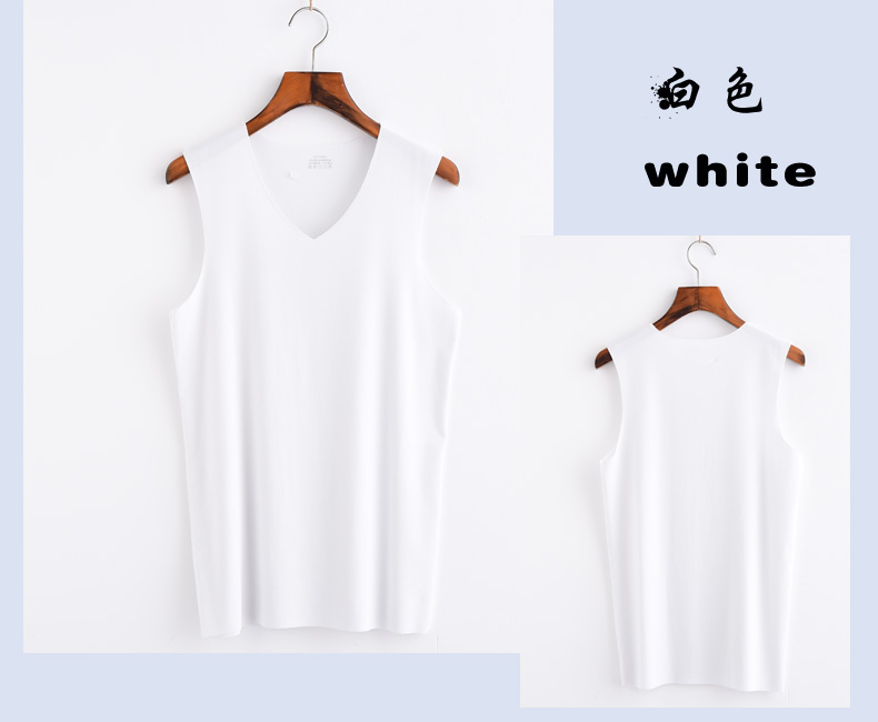 Modal nam vest cotton thanh niên thoáng khí mùa hè băng vô hạn lụa không dấu vết bên ngoài mặc đất xu hướng siêu mỏng - Áo vest cotton áo lông vũ